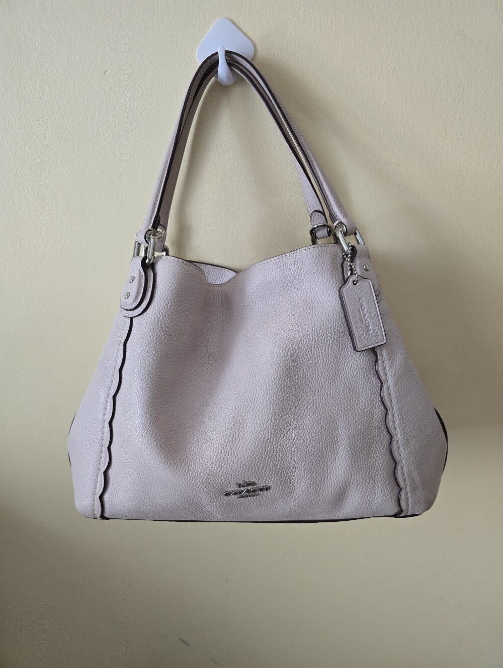 Coach Scalloped Edie 28 Pink Leather Bag - Gently Used"